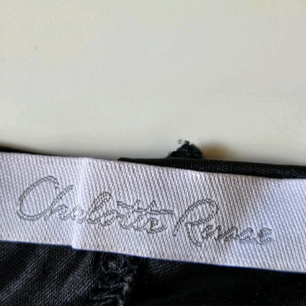 Charlotte Russe Vintage Black Long Shirt Tunic Top Size‎ Large Low Open Back - Picture 5 of 9